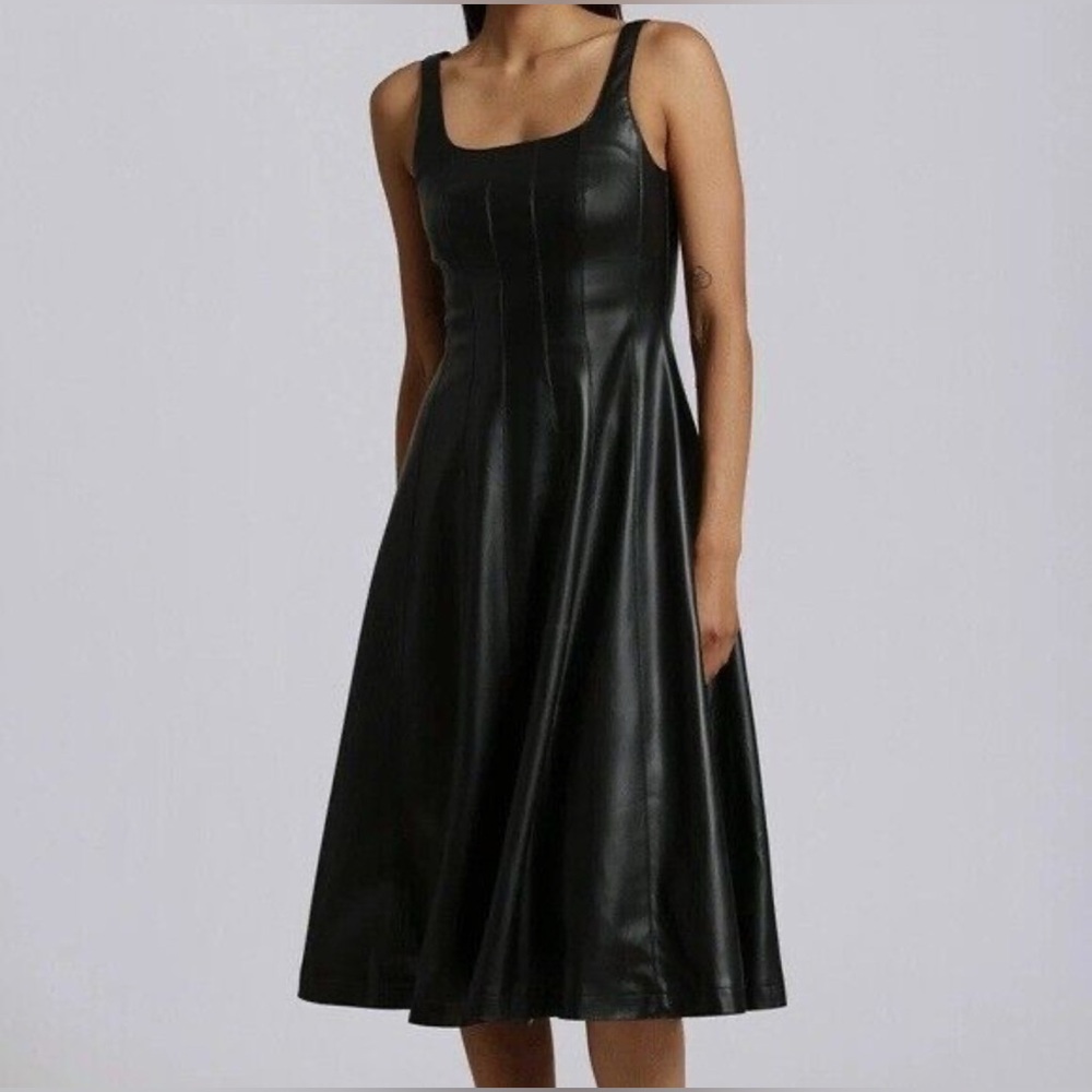 Seven for All Mankind Faux Leather Midi Dress